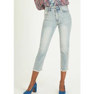 Dear John 11" HIGH RISE RAW HEM FRANKIE STRAIGHT SAN DIEGO Size 25 NWT